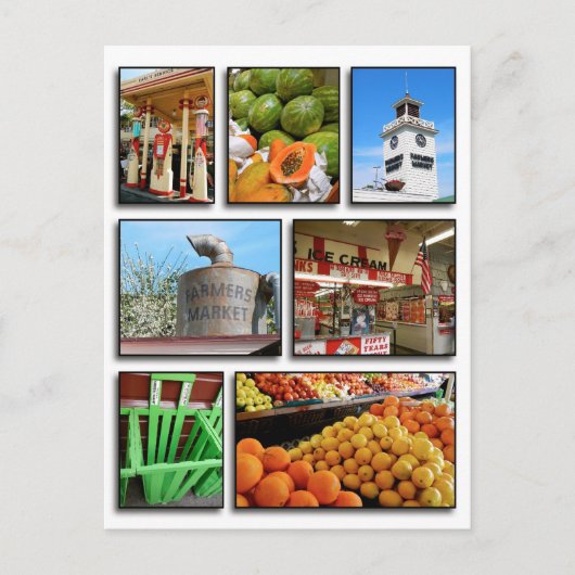 Landbouwmarkt Briefkaart (Voorkant)