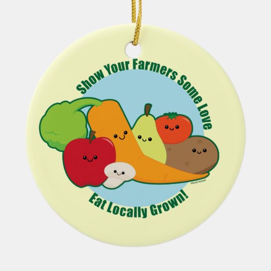 Landbouwmarkt Keramisch Ornament (Voorkant)