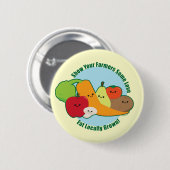 Landbouwmarkt Ronde Button 5,7 Cm (Voorkant /achterkant)