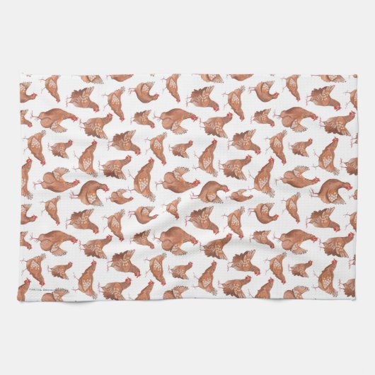 Landbouwmarkt | Rustische rooster | Keukenhanddoek (Horizontaal)