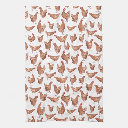 Landbouwmarkt | Rustische rooster | Keukenhanddoek (Verticaal)