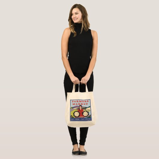 Landbouwmarkt Tote Bag (Voorkant (model))