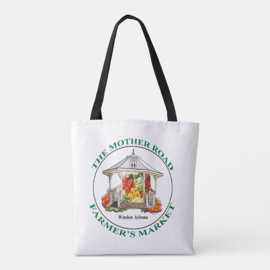 Landbouwmarkt Tote Bag (Achterkant)