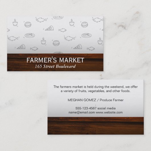 Landbouwmarkt Visitekaartje (Voorkant / Achterkant)