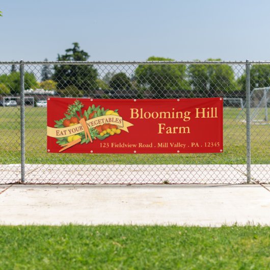 Landbouwmarkt voor plantaardige Boerderij Visiteka Spandoek (Insitu)