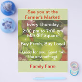 Landbouwmarktbrochure Flyer (Enkel)