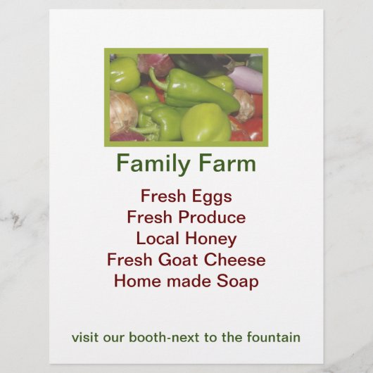 Landbouwmarktbrochure Flyer (Achterkant)