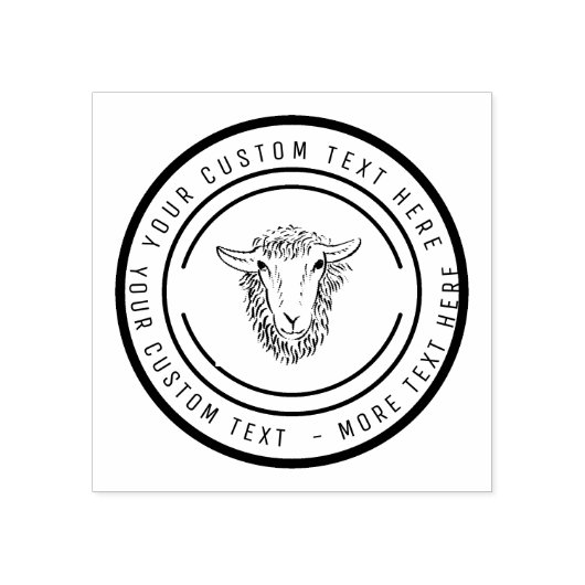 Landbouwschapen lammeren rubberstempel (Afrduk)