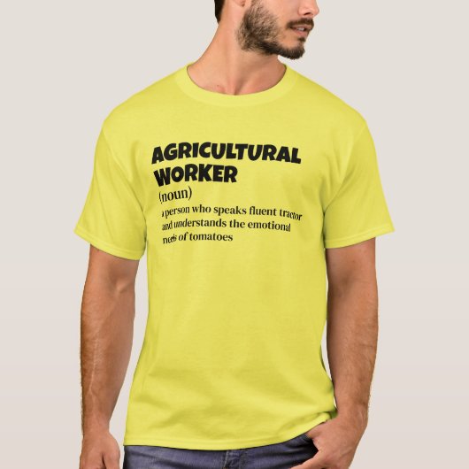 Landbouwtechnicus – Grappige definitie T-shirt (Voorkant)