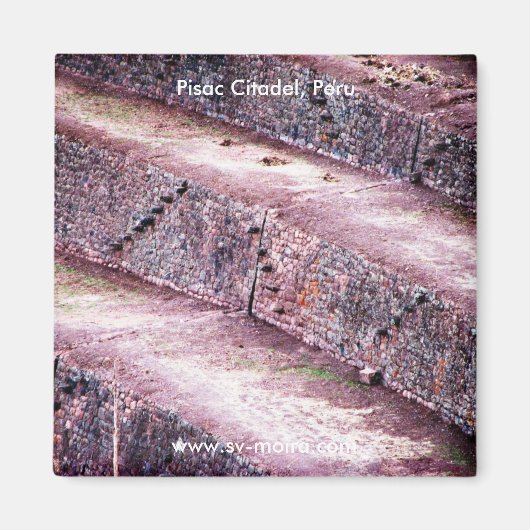 Landbouwterrassen, Citadel Pisac, Peru Magneet (Voorkant)