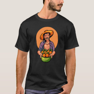 Landbouwtractor Grafische Koe Landbouwers T-shirt