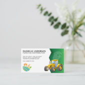 landbouwtrekker | Aardgroeiend voedsel Visitekaartje (Staand voorkant)