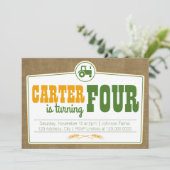 Landbouwtrekker Uitnodiging (Staand voorkant)