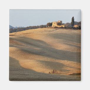 Landbouwveld bij zonsondergang, Val d'Orcia, Tosca Magneet