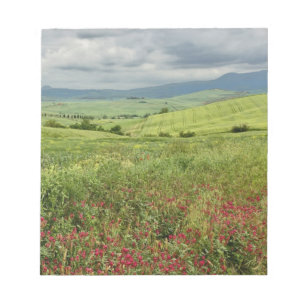 Landbouwveld, regio Toscane in Italië. Notitieblok