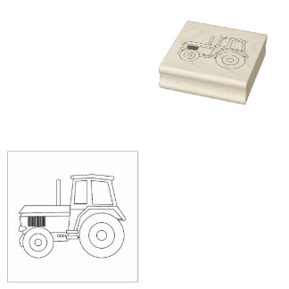 landbouwwerftractor rubberstempel