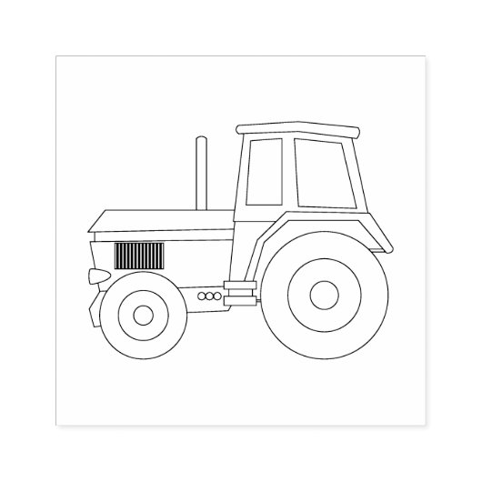 landbouwwerftractor rubberstempel (Afrduk)