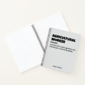 Landbouwwerker - Grappige baandefinitie Notitieboek (Binnen)