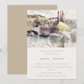 Landbrug langs Waterverf koppels — douche Kaart (Voorkant / Achterkant)