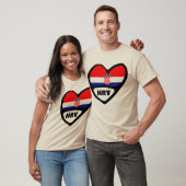 Landcode Kroatië Vlag Heart Hrvatska T-shirt (Unisex)