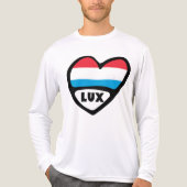 Landcode Luxemburg Vlag Hart LUX Tri-Blend Shirt (Voorkant volledig)