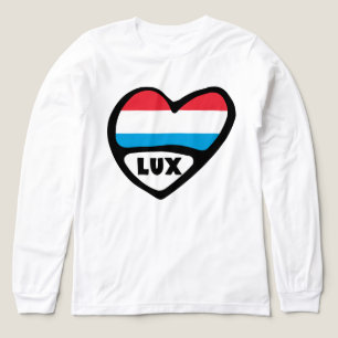 Landcode Luxemburg Vlag Hart LUX Tri-Blend Shirt