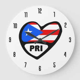 Landcode Puerto Rico PRI Vlaggenhart Grote Klok