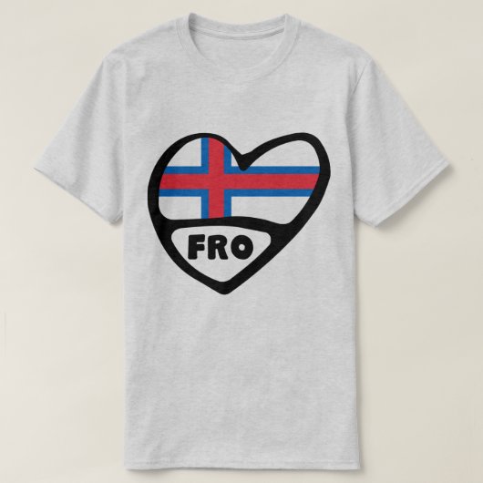 Landcode van de Faeröer — Vlaggenhoofdpasje T-shirt (Design voorkant)