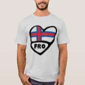 Landcode van de Faeröer — Vlaggenhoofdpasje T-shirt (Voorkant)