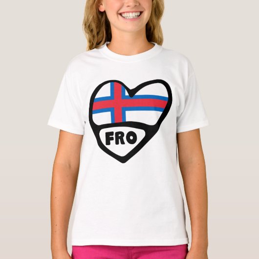 Landcode van de Faeröer — Vlaggenhoofdpasje T-shirt (Voorkant)