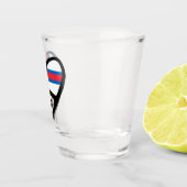 Landcode van de Faeröer Vlaggenkop, FRO Shot Glas (Rechts)
