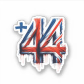 Landcode Verenigd Koninkrijk Sticker (Voorkant)