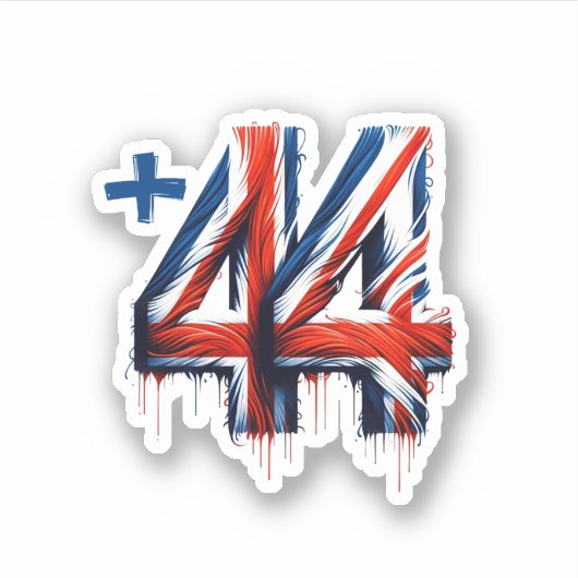 Landcode Verenigd Koninkrijk Sticker (Voorkant)