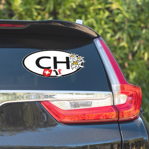 Landcode Zwitserland. Zwitserse en Bazelse crèches Sticker