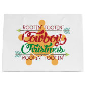 Landcowboy-kerstfeest Groot Cadeauzakje (Voorkant)
