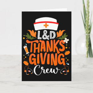 Landd Thanksgiving verpleegkundig team bevalling e Kaart