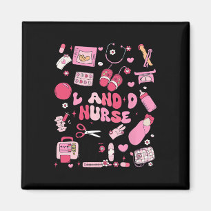 Landd Verpleegster Valentine Hearts Arbeid Bevalli Magneet