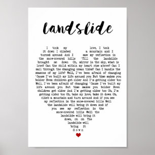 Landdia Wall Art Song Lyric Heart Print