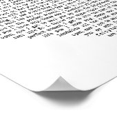 Landdia White Heart Song Lyric Wall Art Afdrukken Poster (Hoek)