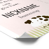 Landdieren1Melkroze Poster (Hoek)