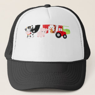 Landdieren 1e verjaardag op de werf van 1 jaar oud trucker pet