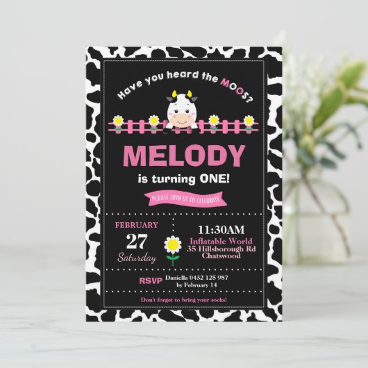 Landdieren 1e verjaardag van het meisje van de wer kaart (Staand voorkant)