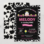 Landdieren 1e verjaardag van het meisje van de wer kaart (Voorkant / Achterkant)