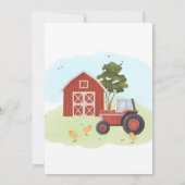 Landdieren Barnyard Birthday Invitation Kaart (Achterkant)