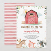 Landdieren Barnyard Boy Birthday Kaart (Voorkant / Achterkant)