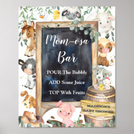Landdieren Barnyard Greenery Mam-osa Bar Sign Poster