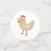 Landdieren Barnyard White Birthday Confetti (Kleine voorkant)