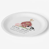 Landdieren Barnyard White Birthday Papieren Bordje (Gekanteld)