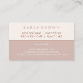 Landdieren die naar de aangepaste tekst kijken visitekaartje (Achterkant)