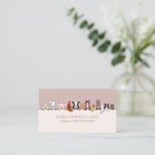 Landdieren die naar de aangepaste tekst kijken visitekaartje (Staand voorkant)